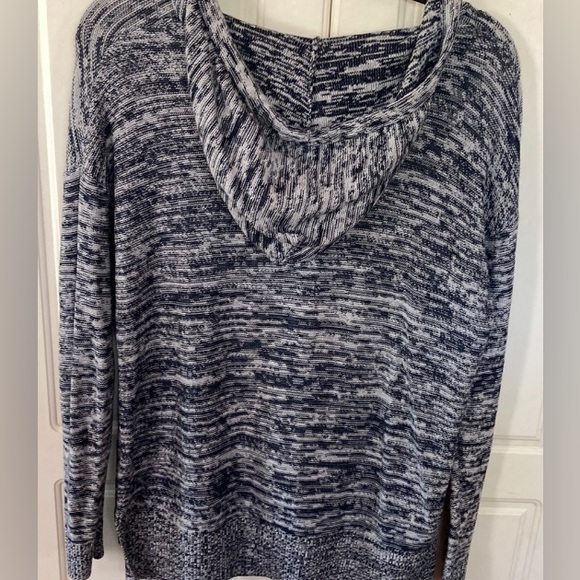 5/20$❤️🔥GAP💫Women’s Blue Marbled Knit Hooded Sweater - Picture 13 of 13